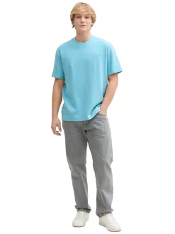 Herren Tom Tailor Denim Relaxed Fit T-Shirt aus Baumwolle