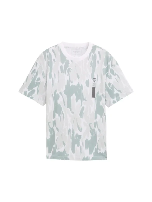 Herren Tom Tailor Denim Relaxed Fit T-Shirt mit Allover-Print