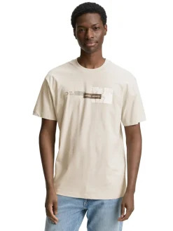 Herren Tom Tailor Denim Relaxed Fit T-Shirt mit Print