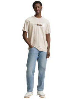 Herren Tom Tailor Denim Relaxed Fit T-Shirt mit Print