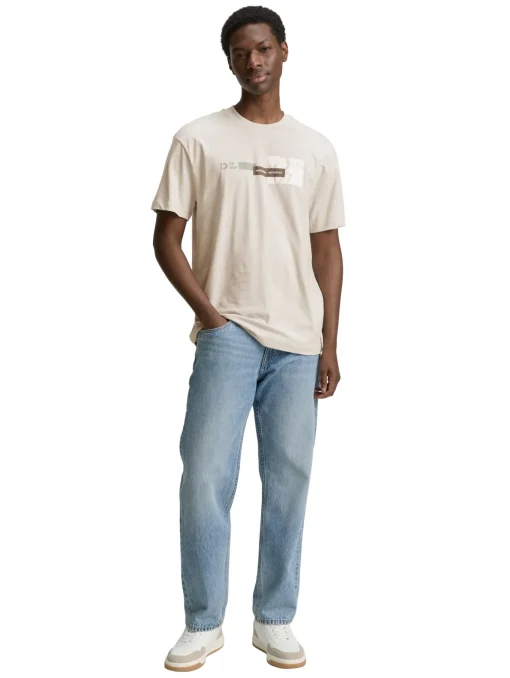 Herren Tom Tailor Denim Relaxed Fit T-Shirt mit Print