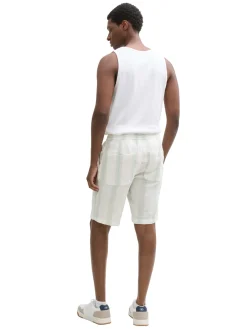 Herren Tom Tailor Denim Relaxed gestreifte Strand Shorts