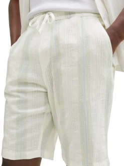 Herren Tom Tailor Denim Relaxed gestreifte Strand Shorts