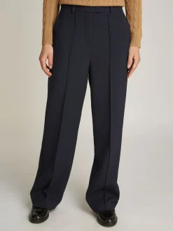 Damen Tommy Hilfiger Relaxed Straight Leg Fit Hose mit Nahtdetails
