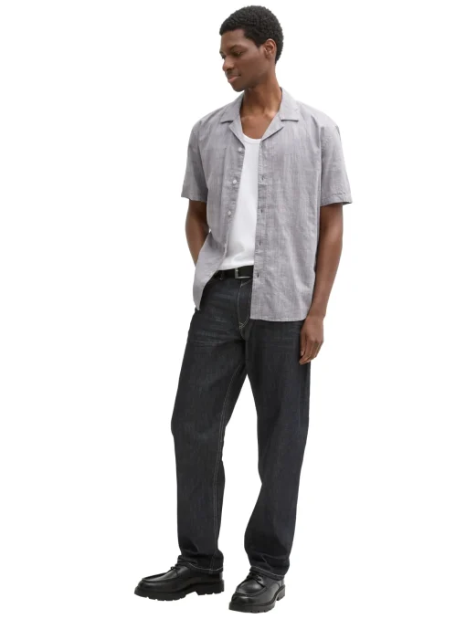 Herren Tom Tailor Denim Relaxed strukturiertes Hemd