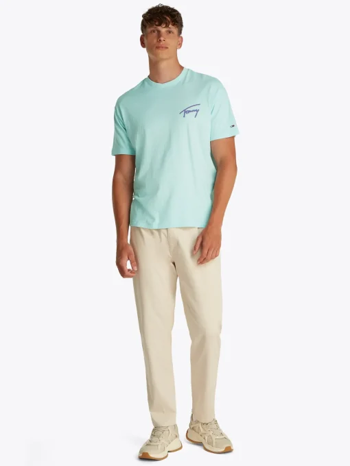 Herren Tommy Jeans Relaxed T-Shirt mit Grafik und Rückenlogo