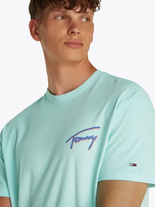 Herren Tommy Jeans Relaxed T-Shirt mit Grafik und Rückenlogo