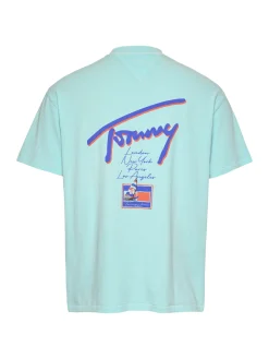 Herren Tommy Jeans Relaxed T-Shirt mit Grafik und Rückenlogo