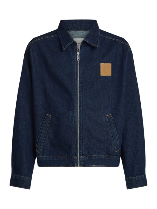 Herren Calvin Klein Jeans Relaxed Zip Jeansjacke