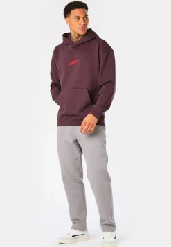 Herren Hugo Red Relaxed-Fit Hoodie aus Baumwoll-Terry mit Logo-Prints