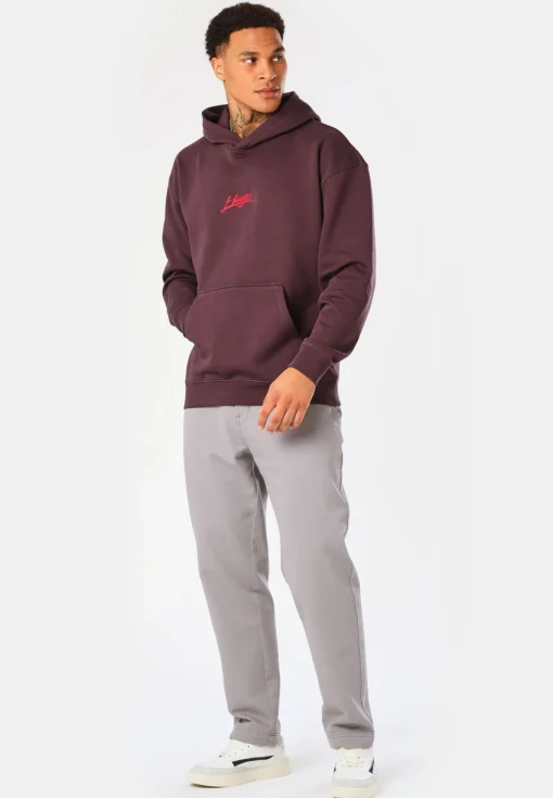 Herren Hugo Red Relaxed-Fit Hoodie aus Baumwoll-Terry mit Logo-Prints