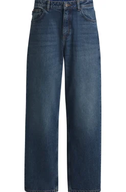Damen Hugo Blue Relaxed-Fit Jeans aus blauem Baumwoll-Denim