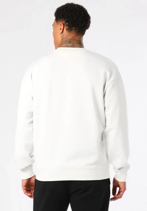 Herren Hugo Red Relaxed-Fit Sweatshirt aus Baumwoll-Terry mit Doppel-Logo