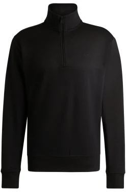 Herren Boss Orange Relaxed-Fit Troyer aus Baumwoll-Fleece