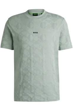 Herren Boss Green Relaxed-Fit T-Shirt aus Baumwolle mit Kreis-Artwork