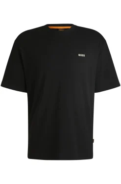 Herren Boss Orange Relaxed-Fit T-Shirt aus Baumwolle mit saisonalem Print auf der Rückseite