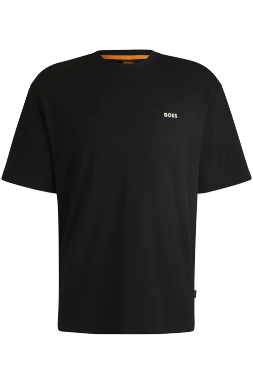 Herren Boss Orange Relaxed-Fit T-Shirt aus Baumwolle mit saisonalem Print auf der Rückseite