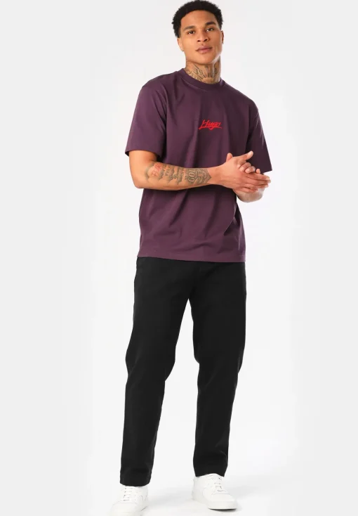 Herren Hugo Red Relaxed-Fit T-Shirt aus Baumwoll-Jersey mit Logo-Print
