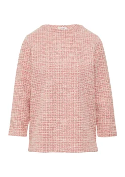 Damen s.Oliver Relaxed-Fit-Sweatshirt aus Bouclé mit 3/4-Ärmeln