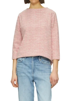 Damen s.Oliver Relaxed-Fit-Sweatshirt aus Bouclé mit 3/4-Ärmeln