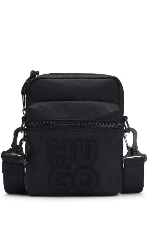 Herren Hugo Red Reporter-Tasche mit gestapeltem Logo