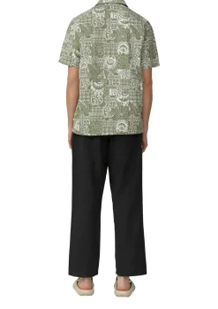 Herren QS Resort Fit: Baumwollhemd mit All-over-Print