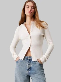 Damen Calvin Klein Jeans Rib Sptickjacke