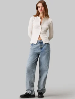 Damen Calvin Klein Jeans Rib Sptickjacke