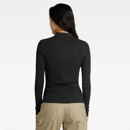 Damen G-Star RIBBED SLIM POLO TOP