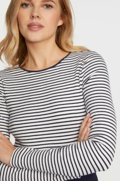 Damen Rich & Royal Rib-Longsleeve
