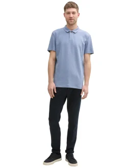 Herren Tom Tailor Ripp Poloshirt mit Stretch-Anteil