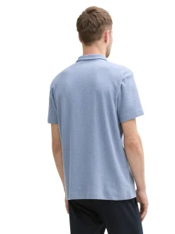 Herren Tom Tailor Ripp Poloshirt mit Stretch-Anteil