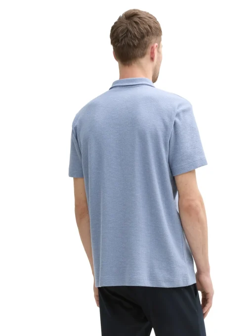 Herren Tom Tailor Ripp Poloshirt mit Stretch-Anteil