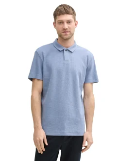 Herren Tom Tailor Ripp Poloshirt mit Stretch-Anteil