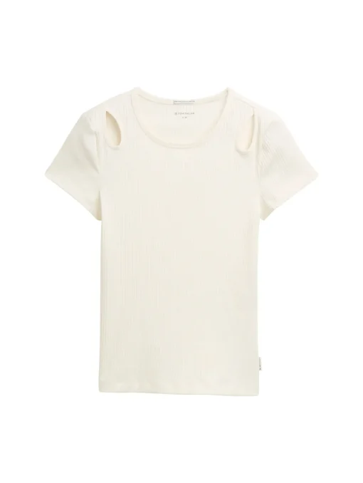 Kinder Tom Tailor Denim Ripp T-Shirt mit Cut-Outs