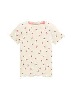 Kinder Tom Tailor Denim Ripp T-Shirt mit Muster