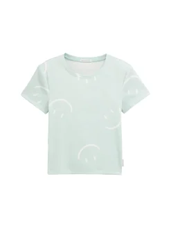 Kinder Tom Tailor Denim Ripp T-Shirt mit Muster