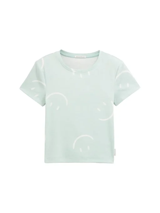 Kinder Tom Tailor Denim Ripp T-Shirt mit Muster