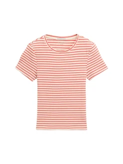 Kinder Tom Tailor Denim Ripp T-Shirt mit Muster