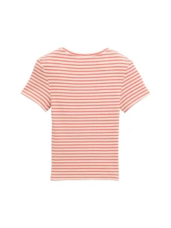 Kinder Tom Tailor Denim Ripp T-Shirt mit Muster