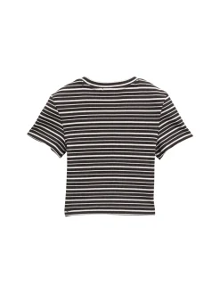 Kinder Tom Tailor Denim Ripp T-Shirt mit Streifenmuster