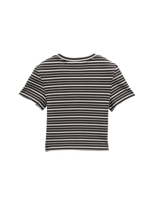 Kinder Tom Tailor Denim Ripp T-Shirt mit Streifenmuster