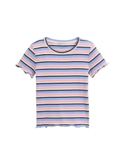 Kinder Tom Tailor Denim Ripp T-Shirt mit Streifenmuster