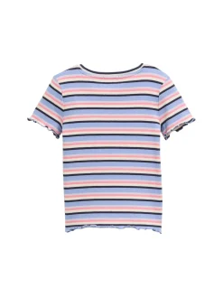 Kinder Tom Tailor Denim Ripp T-Shirt mit Streifenmuster