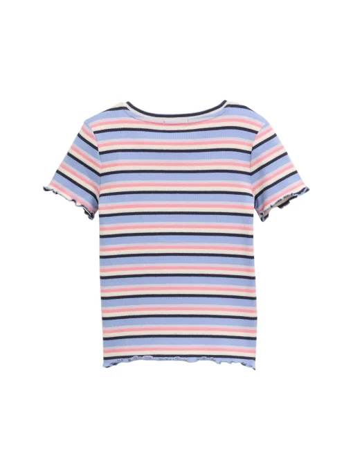 Kinder Tom Tailor Denim Ripp T-Shirt mit Streifenmuster