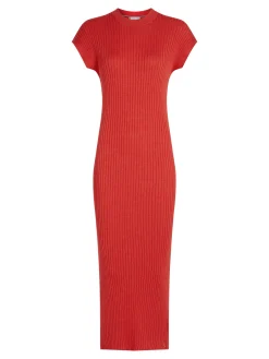 Damen Tommy Hilfiger Rippstrick Kleid
