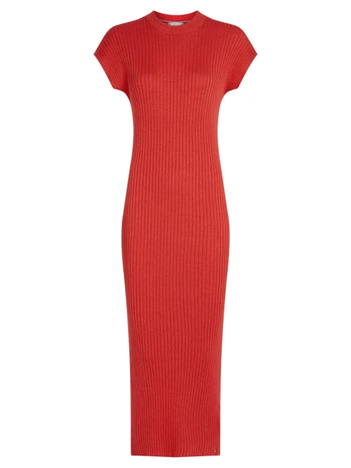 Damen Tommy Hilfiger Rippstrick Kleid