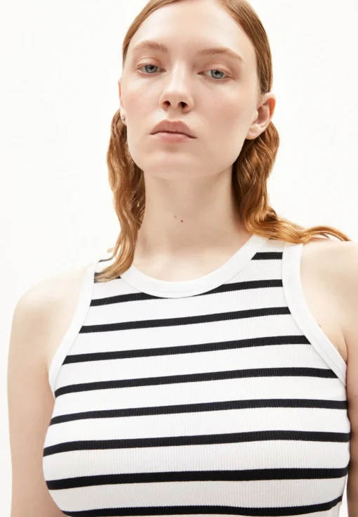 Damen armedangels Ripp-Top aus Bio-Baumwoll Mix KANITAA STRIPES