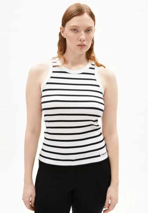 Damen armedangels Ripp-Top aus Bio-Baumwoll Mix KANITAA STRIPES