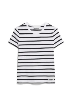 Damen armedangels Ripp-T-Shirt aus Bio-Baumwoll Mix KARDAA STRIPES